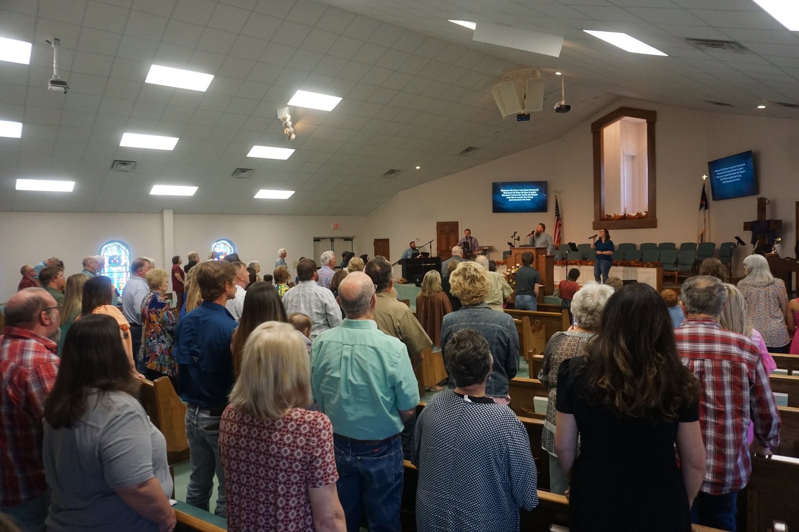 Lismore Baptist Church congregation worshiping together